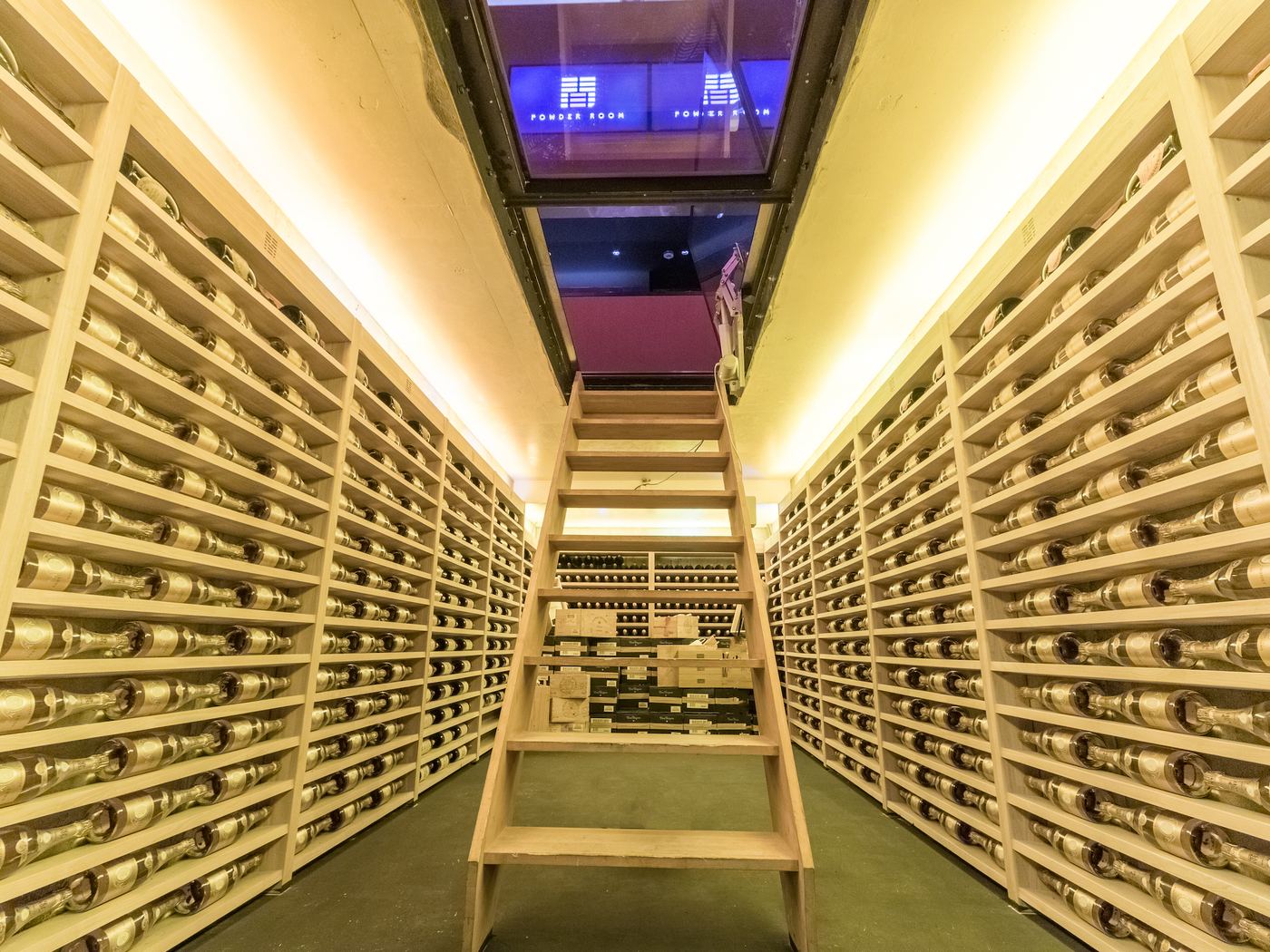 The wine cellar at Powder Room Niseko