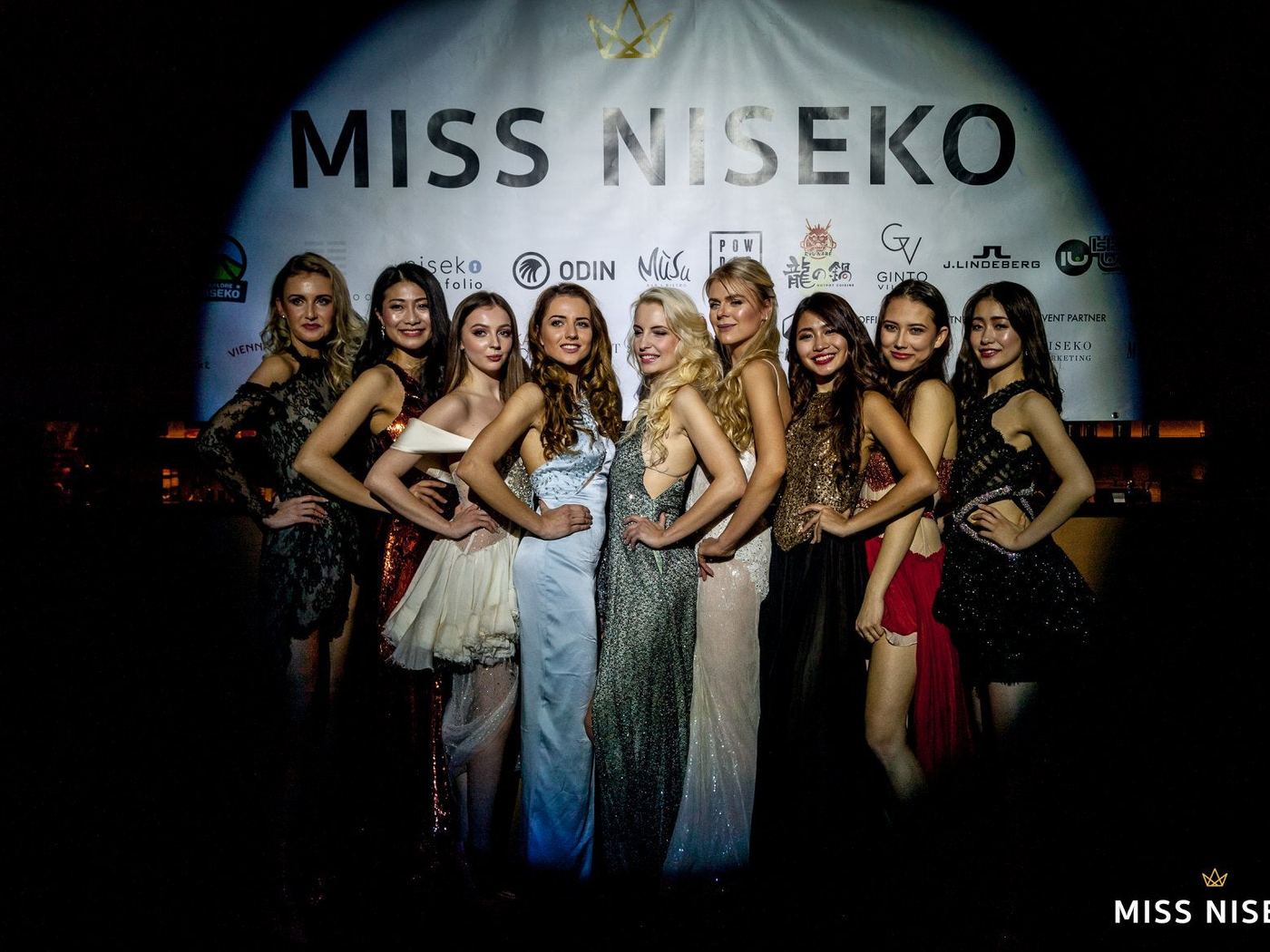 Miss Niseko contestants on stage